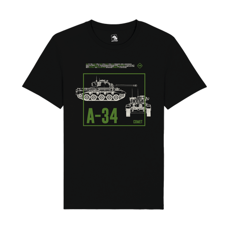 A-34 Comet Tank T-Shirt | WWII British Armor Graphic Tee