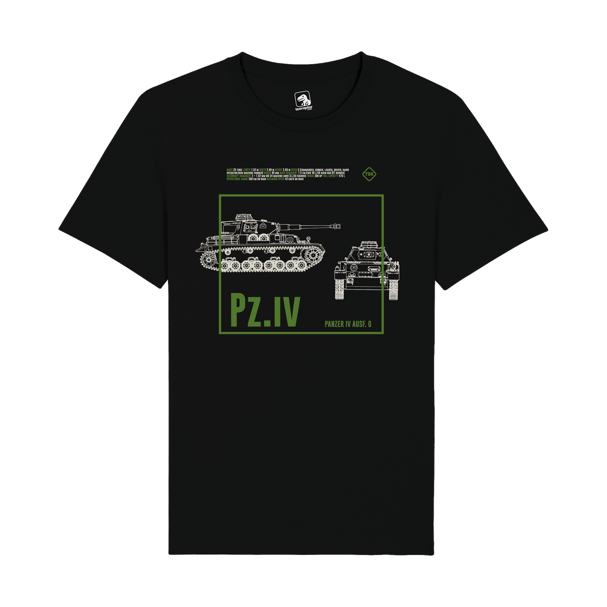 Panzer IV Ausf. G Tank T-Shirt | WWII Military Armor Graphic Tee