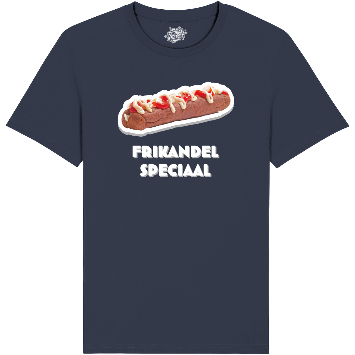 Unisex Frikandel Speciaal T - Blauw