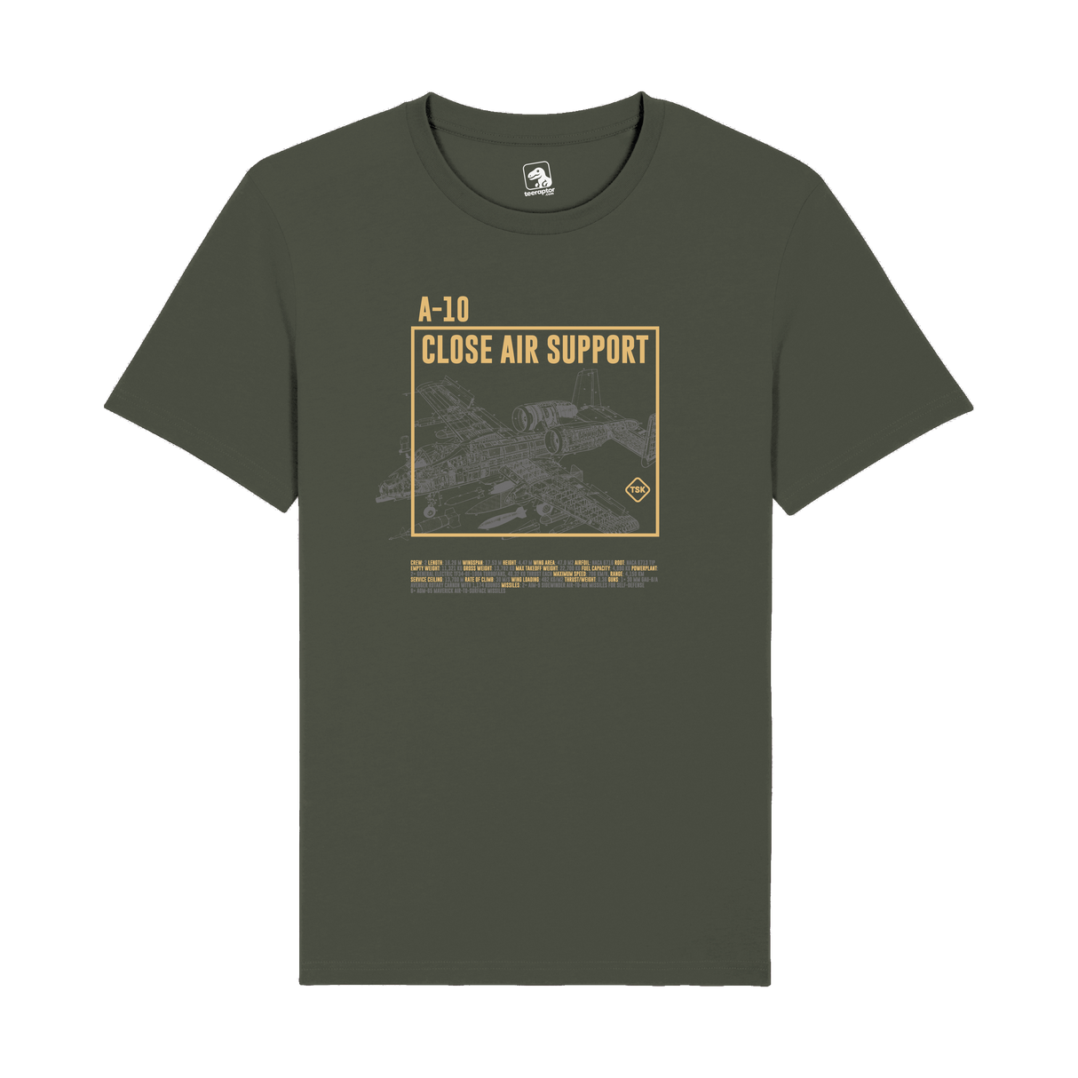 A-10 Close Air Support T-Shirt | BRRRRT Military Aircraft Graphic Tee